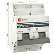 Авт.выкл. ВА 47-100 2Р 80А 10 кА х-ка С EKF