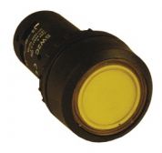 Кнопка SW2C-10D желтая с подсв.NO 24В  EKF