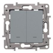 672404 Перекл 2 кл с подсв АЛЮ ETIKA Legrand