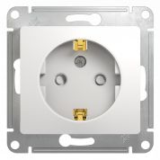 Розетка 1-ая с/з б/ш GSL000143 Clossa белая Schneider Electric