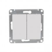 GLOSSA 2-клавишный ВЫКЛЮЧАТЕЛЬ, сх.5, БЕЛЫЙ 000151