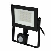 ULF-F62-50W-6500K SENSOR IP54 200-240В BLACK Прожектор с/д с датчиком движения и освещенности 6500K